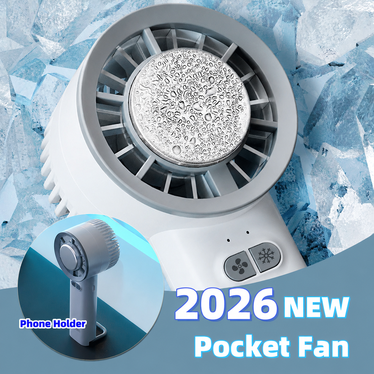Handheld Turbo Jet Fan Mini Portable Ice Cold Fan